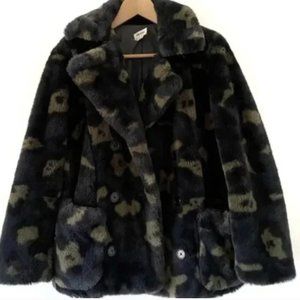 Zadig and Voltaire Teddy faux fur camo xs